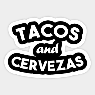 Tacos and Cervezas - Taco and Beer Sticker